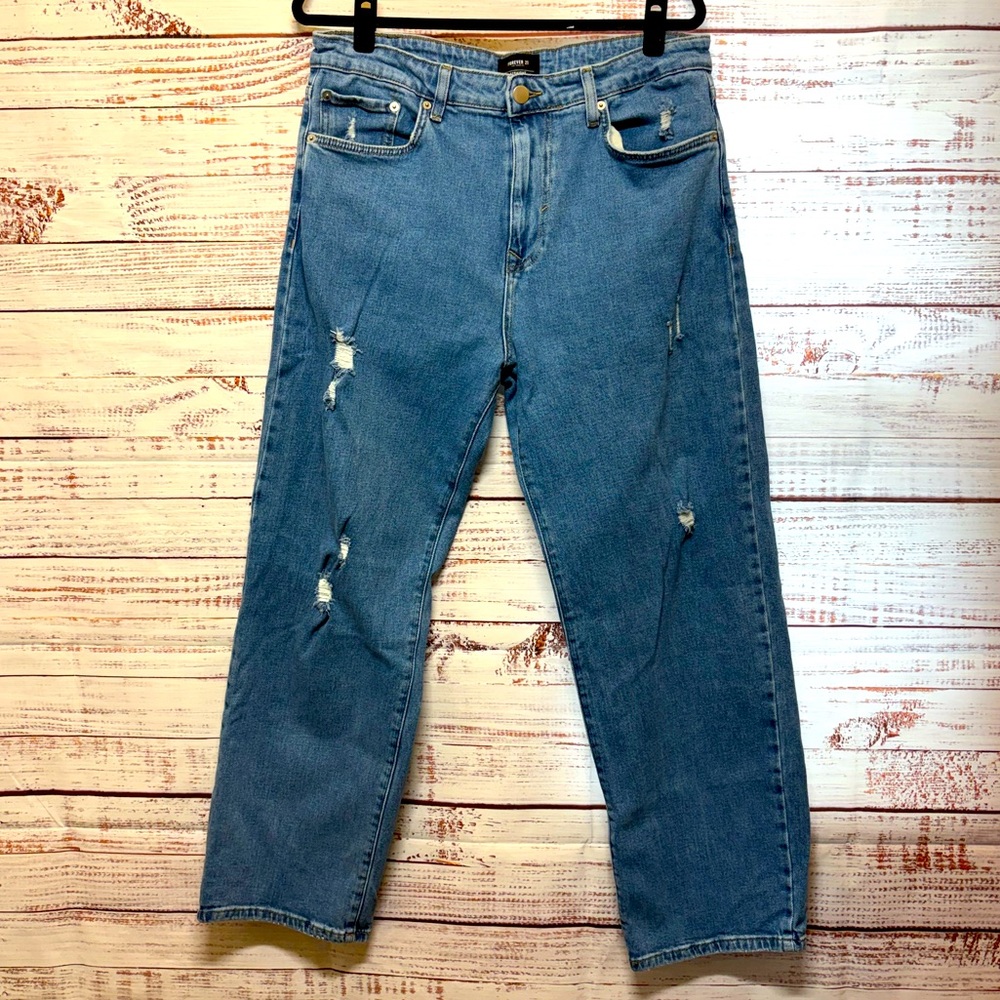 Forever 21 High Waisted Straight Jeans